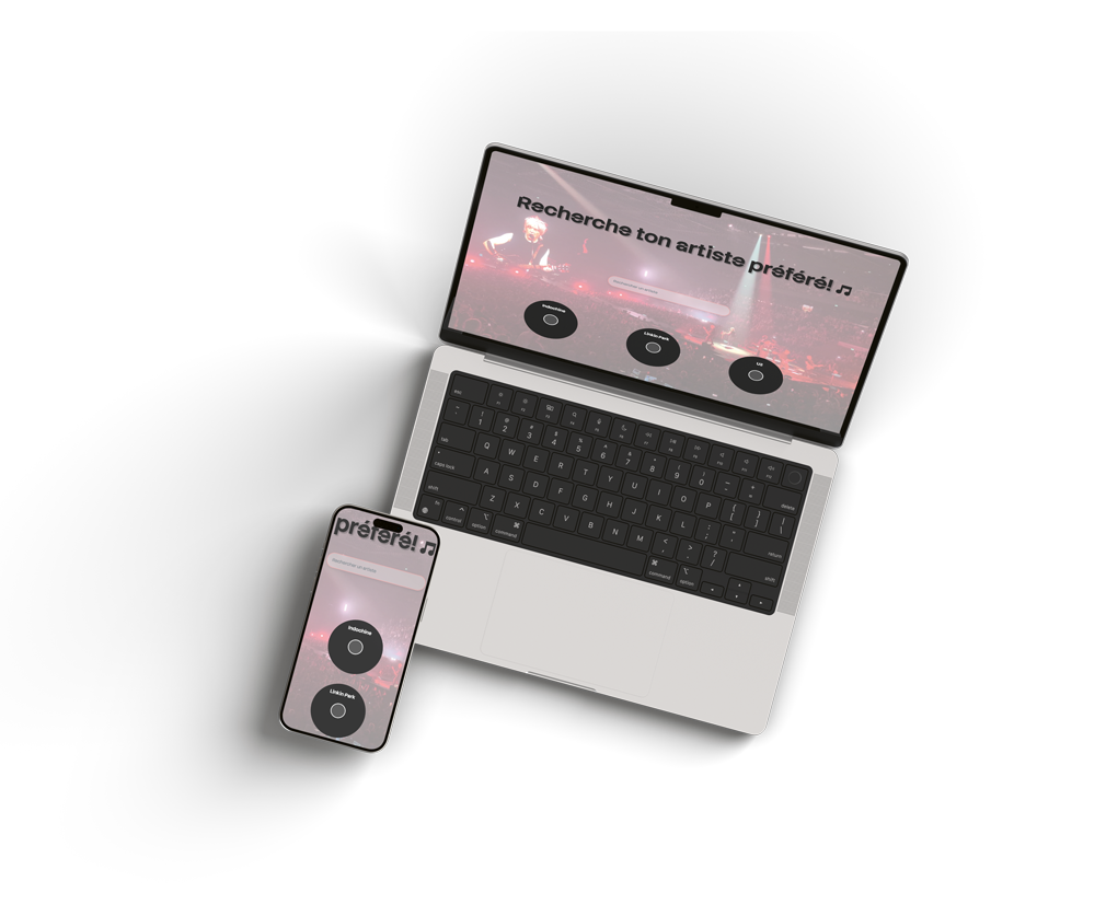 Mockup du projet Vinyl Explorer